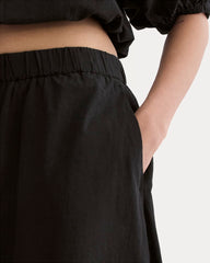 womens-gauze-tiered-skirt-black