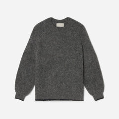 womens-superfuzz-alpaca-oversized-crew-heathered-charcoal | alt
