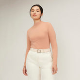 womens-supima-stretch-funnel-neck-tee-blush-pink | primary