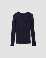 womens-viscose-knit-crew-navy | alt
