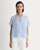 womens-linen-notch-ss-shirt-light-blue | primary