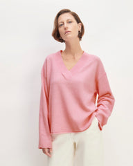 womens-cozy-stretch-v-neck-sweater-pink-peony | primary