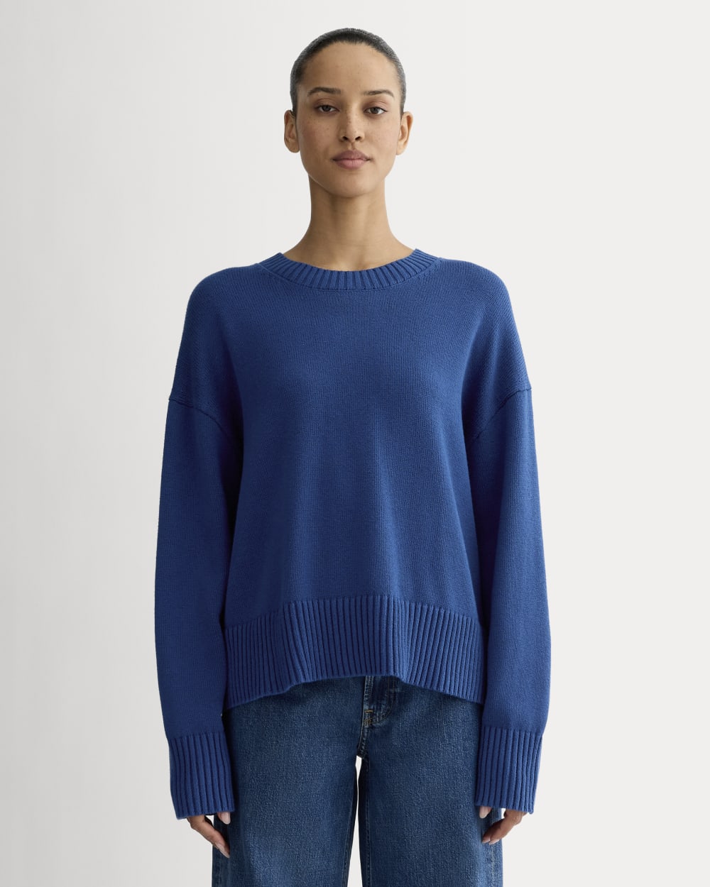 womens-organic-cotton-crew-sweater-bright-cobalt | primary