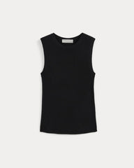 womens-ultrafine-merino-ribbed-shell-tank-black | alt