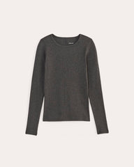 womens-supima-rib-long-sleeve-crew-heathered-soot | alt
