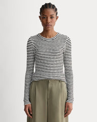 womens-rib-knit-crew-bone-black-stripe | primary