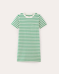 womens-organic-weekend-tee-dress-bone-grass-green | alt