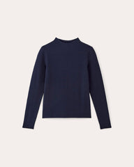 womens-supima-funnel-neck-ls-tee-navy | alt