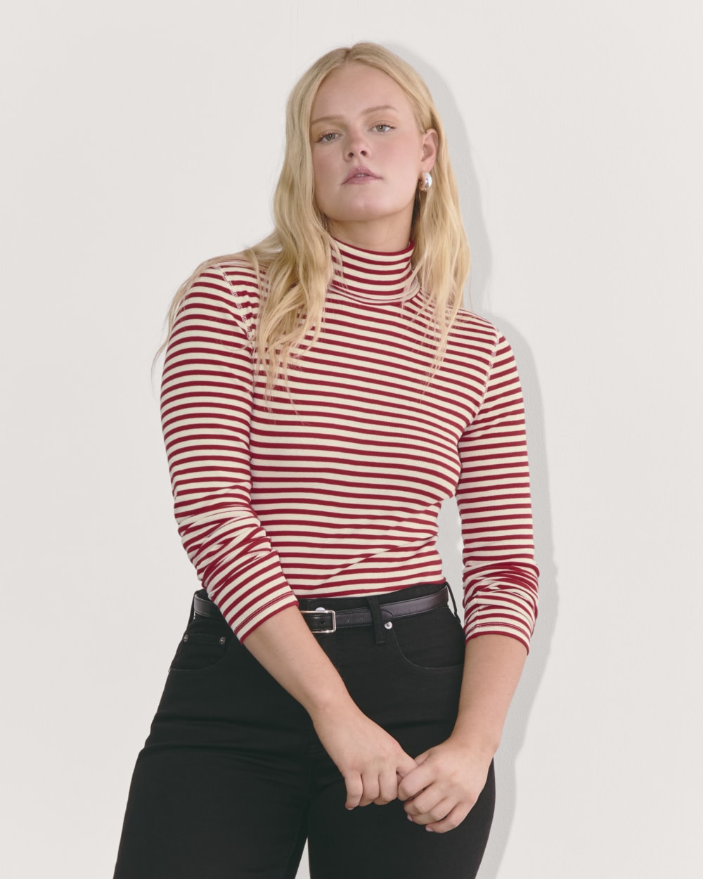 womens-supima-rib-turtleneck-bone-berry-red | primary