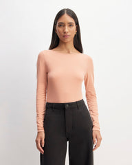 womens-supima-form-scoop-back-tee-blush-pink | primary