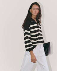 womens-felted-merino-halfzip-sweater-new-black-bone