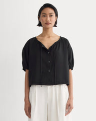 womens-gauze-button-up-black | primary