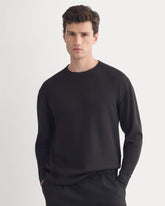 mens-thermal-cozy-waffle-crew-black | primary