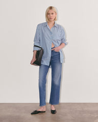 womens-gathered-shirt-silky-cotton-bone-mazarine-blue