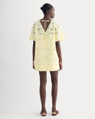 womens-eyelet-mini-shift-dress-light-yellow