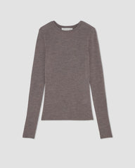 womens-ultrafine-merino-ribbed-crew-heather-cocoa | alt