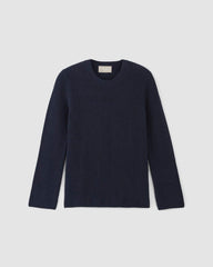 womens-organic-cotton-slim-crew-sweater-navy | alt