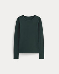 womens-supima-rib-long-sleeve-crew-heathered-dark-sea | alt