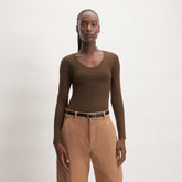 womens-supima-stretch-ballet-neck-tee-cocoa | primary