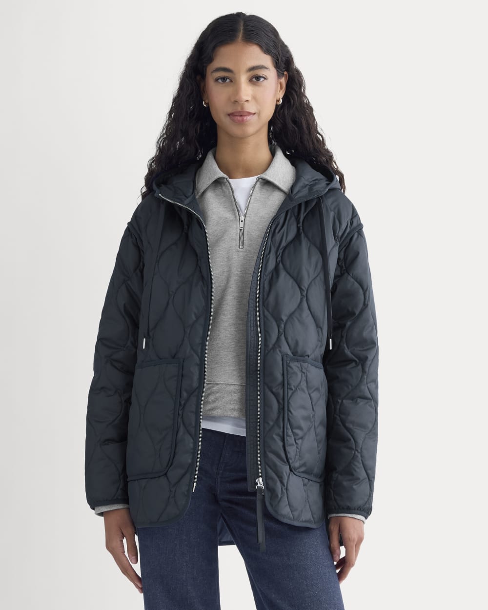 womens-renew-quilted-hooded-liner-navy | primary