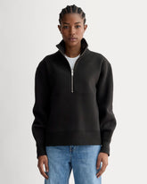 womens-laid-back-fleece-half-zip-sweatshirt-black | primary
