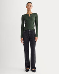 womens-luxe-rib-henley-dark-forest