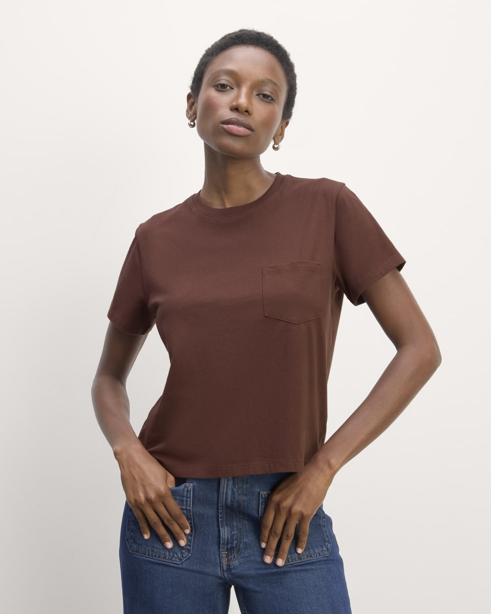 womens-organic-cotton-box-cut-pocket-tee-dark-mahogany | primary