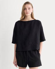 womens-boatneck-top-in-linen-black | primary