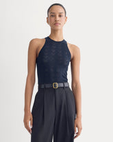 womens-pointelle-racerback-tank-merino-navy | primary