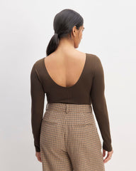 womens-supima-form-scoop-back-tee-cocoa