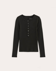 womens-pima-rib-long-sleeve-henley-black | alt