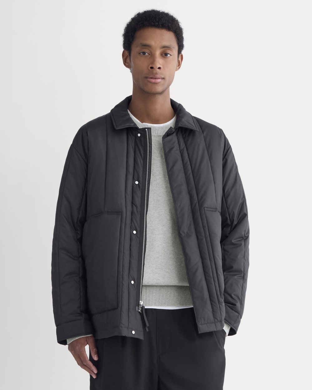 mens-renew-vertical-quilted-jacket-black | primary