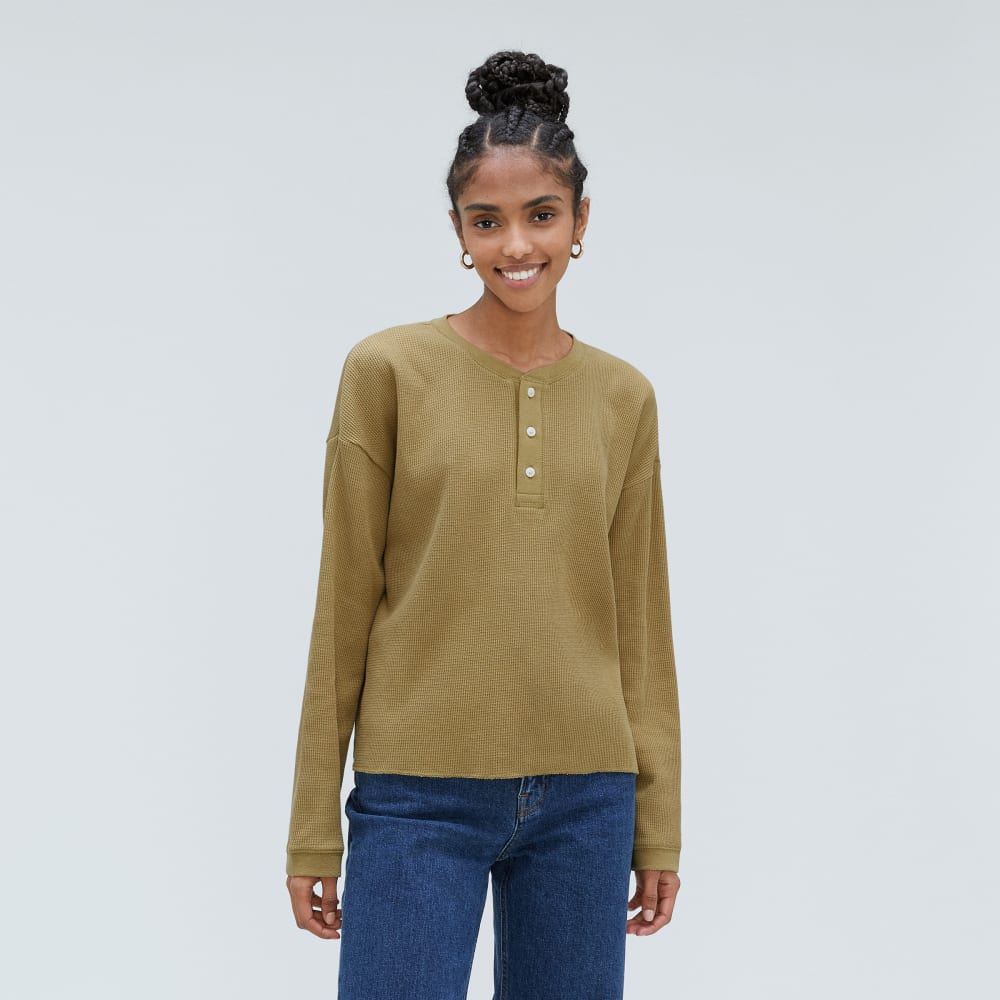 womens-organic-ctn-waffle-henley-fennel-seed | primary