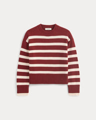 womens-organic-cotton-crew-sweater-merlot-canvas-stripe | alt