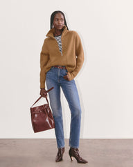 womens-felted-merino-halfzip-sweater-deep-camel