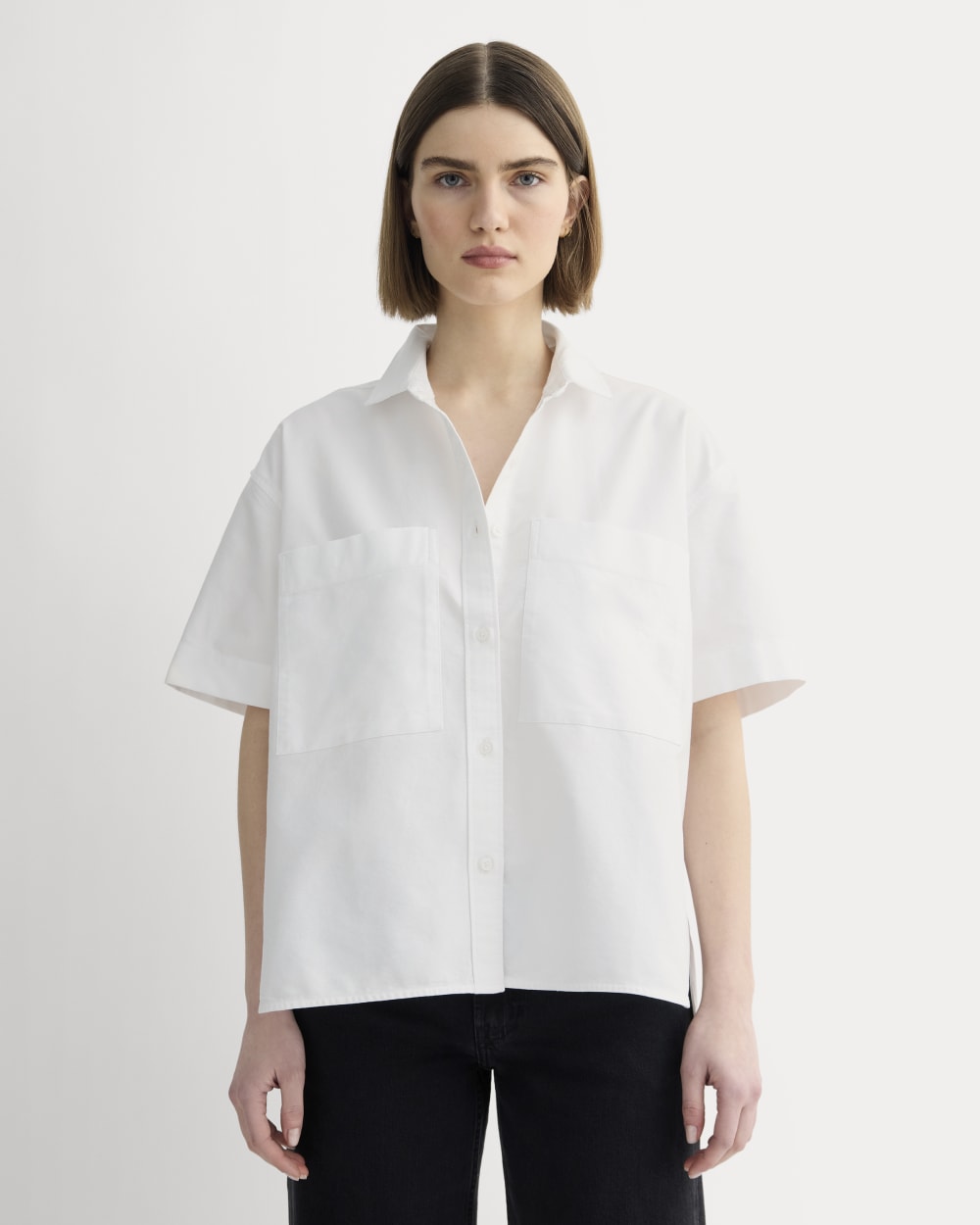 womens-short-sleeve-boxy-oxford-white | primary