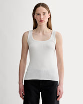 womens-luxe-rib-square-neck-tank-white | primary