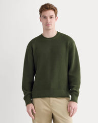 mens-waffle-rollneck-crew-dark-green | primary
