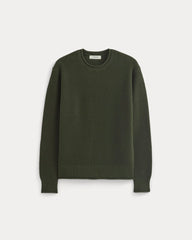 mens-waffle-rollneck-crew-dark-green | alt