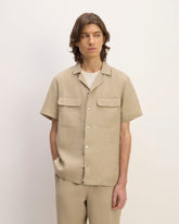 mens-linen-ss-camp-shirt-trench-coat-khaki | primary