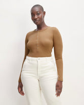 womens-pima-rib-long-sleeve-henley-toasted-coconut | primary