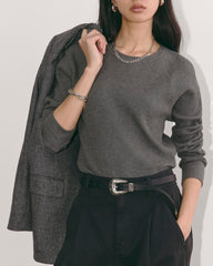 womens-cotton-waffle-crew-ls-tee-heathered-charcoal | alt