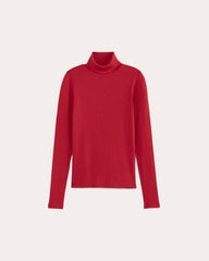 womens-supima-rib-turtleneck-berry-red | alt