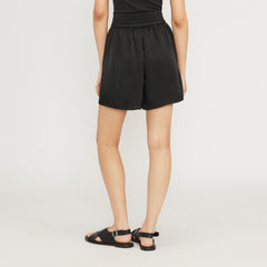 womens-satin-pull-on-short-black