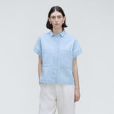 womens-rechambray-box-cut-shirt-icy-blue | primary