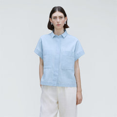 womens-rechambray-box-cut-shirt-icy-blue | primary