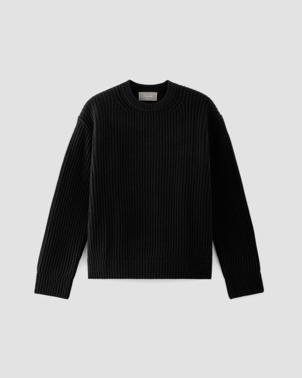 womens-felted-merino-oversized-crewneck-black | primary