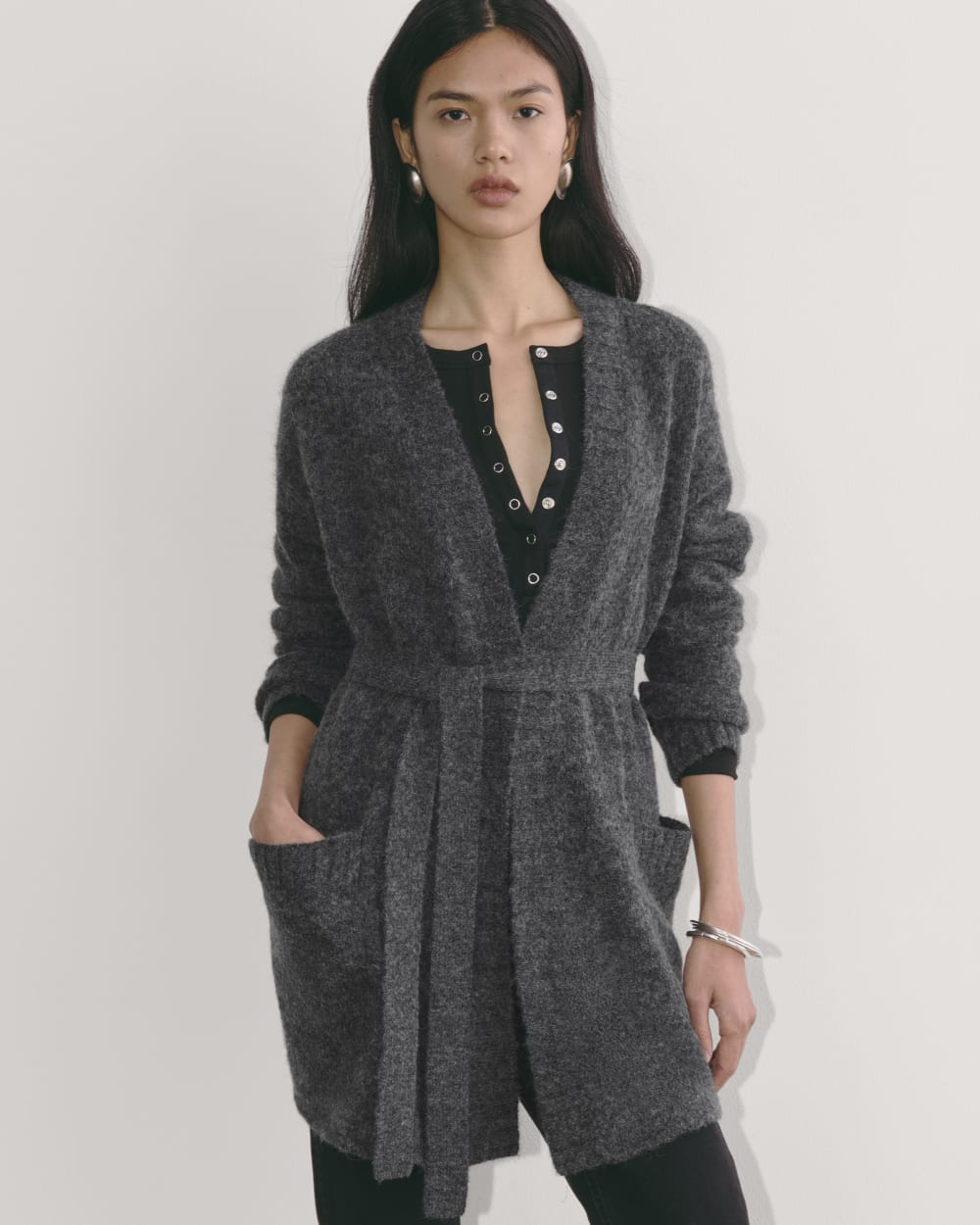womens-alpaca-robe-cardigan-dark-charcoal | primary