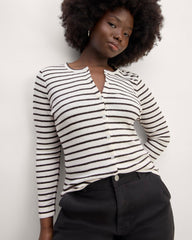 womens-vintage-rib-cardigan-bone-black | primary