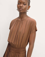 womens-viscose-gathered-midi-dress-carob-brown